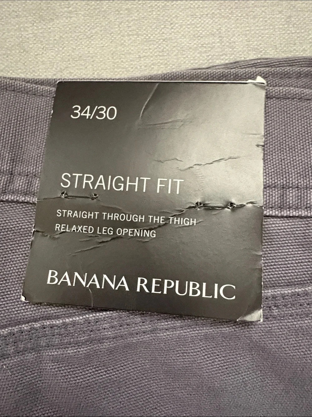 Banana Republic Men's Straight Fit Twill Pants— Light Gray